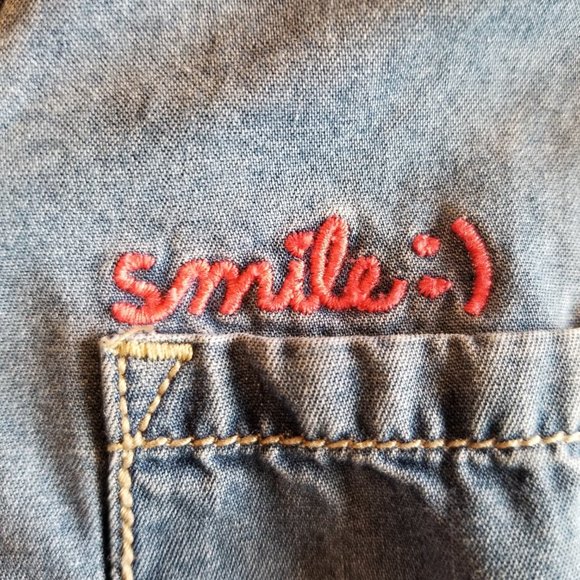 Carter's Denim Dress 4T with Pink Leggings - Picture 3 of 9